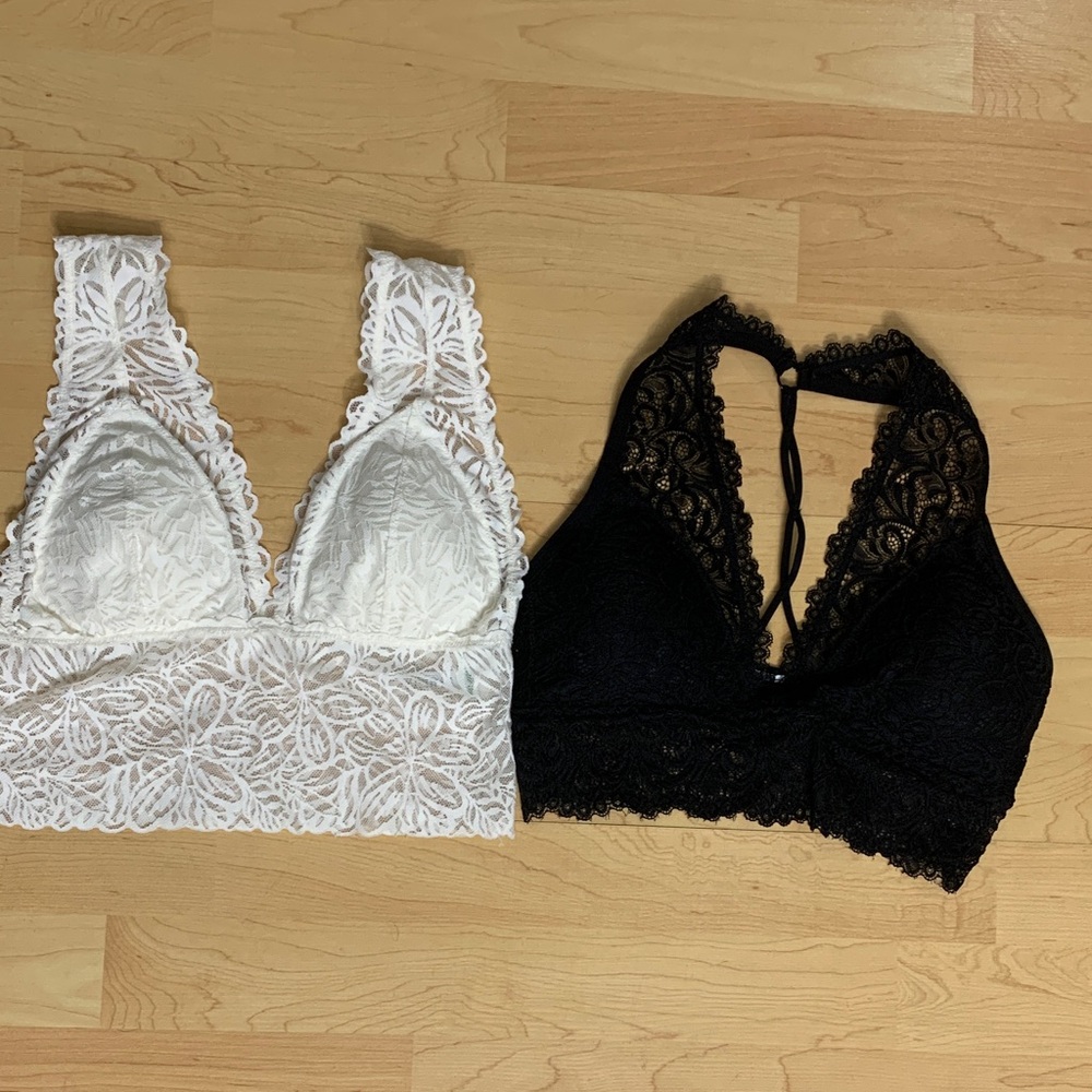 Aerie Lace Bralette Duo - Black & White